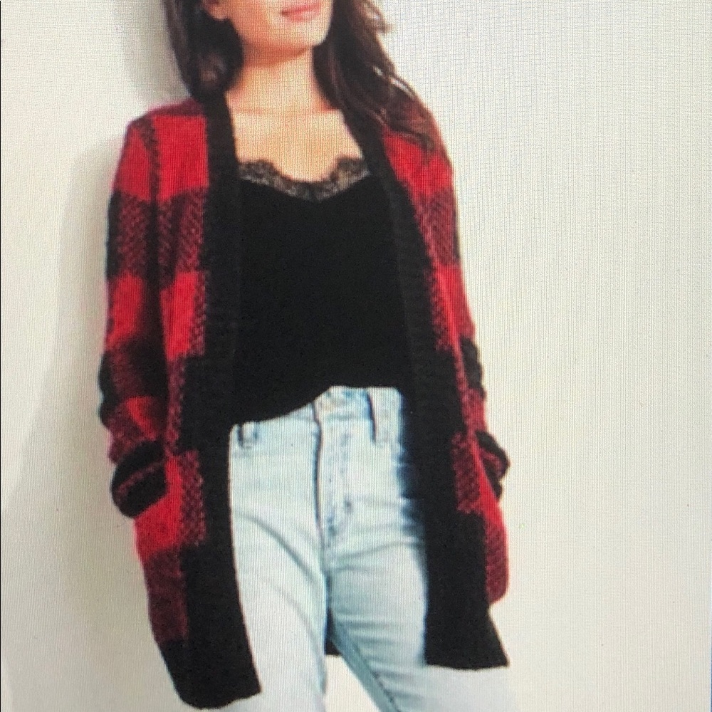 Plaid Hollister Cardigan (New)